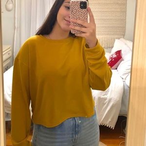 Mustard Yellow Cropped Sweater